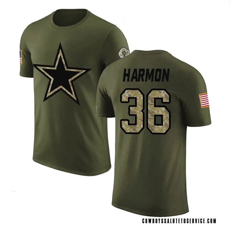 Men's Bruce Harmon Dallas Cowboys Legend Olive Salute to Service T-Shirt