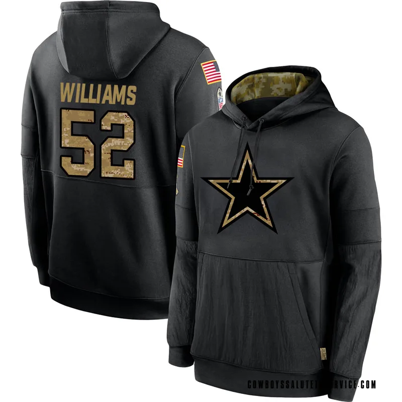 Men's Connor Williams Dallas Cowboys Black 2020 Salute to Service