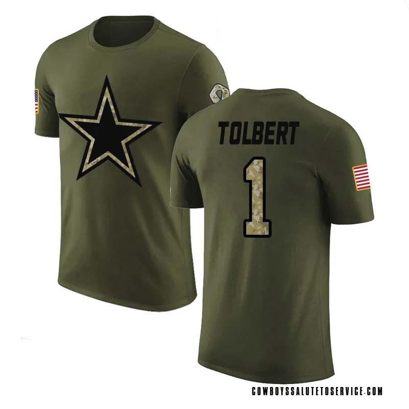 Men's Jalen Tolbert Dallas Cowboys Legend Olive Salute to Service T-Shirt
