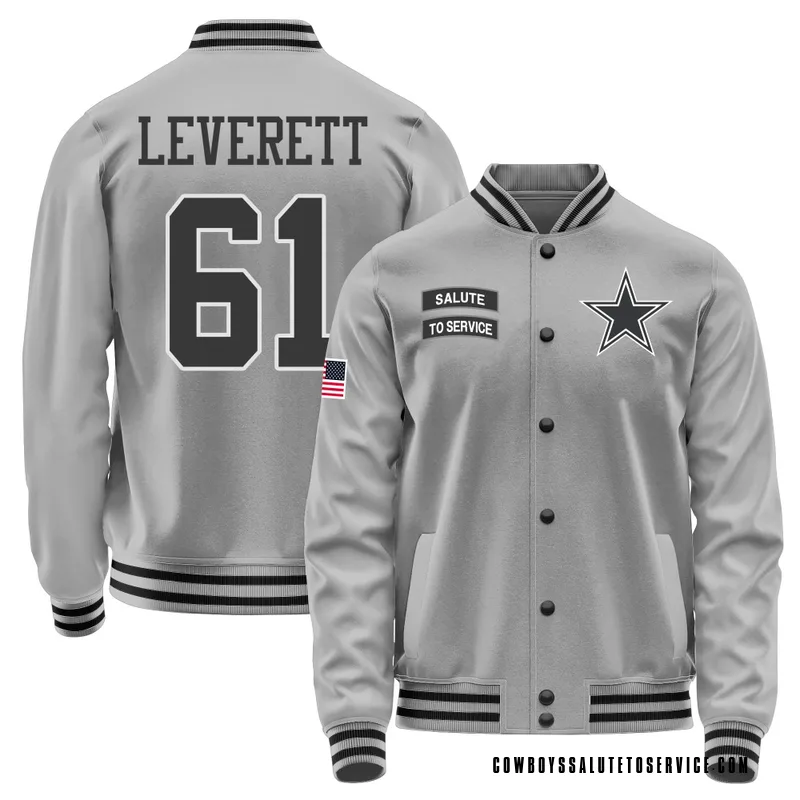Men's Nick Leverett Dallas Cowboys Gray Salute to Service Performance Jacket