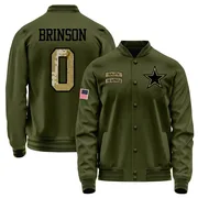 Men's Romello Brinson Dallas Cowboys Olive Salute to Service Sideline Performance Jacket