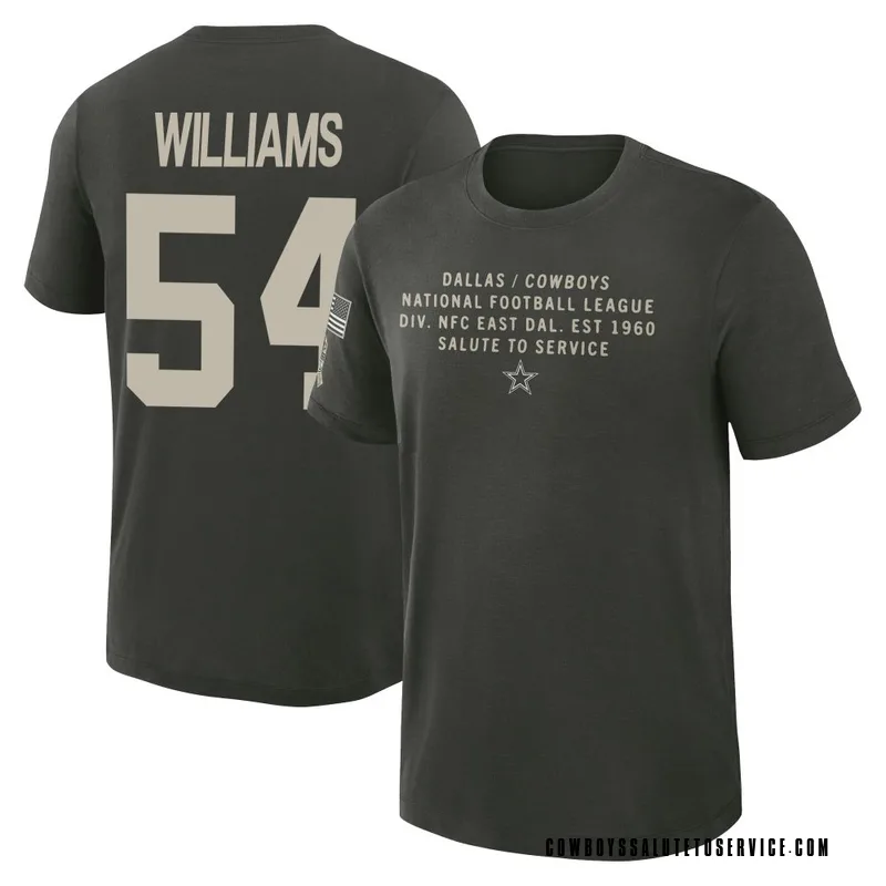 Men's Sam Williams Dallas Cowboys Green Forest/ 2025 Salute to Service Sideline Slub T-Shirt