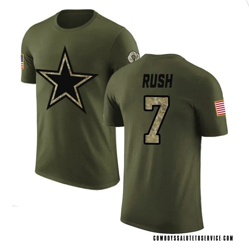 Youth Cooper Rush Dallas Cowboys Legend Olive Salute to Service T-Shirt