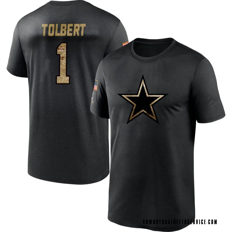 Youth Jalen Tolbert Dallas Cowboys Black 2020 Salute To Service Performance T-Shirt