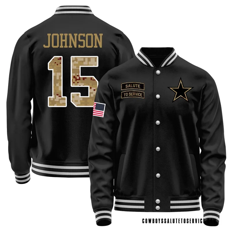Youth Tyler Johnson Dallas Cowboys Black Salute to Service Sideline Performance Jacket