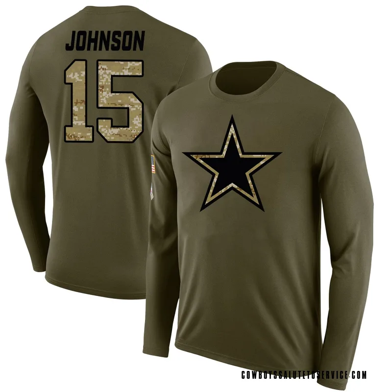 Youth Tyler Johnson Dallas Cowboys Legend Olive Salute to Service Sideline Long Sleeve T-Shirt